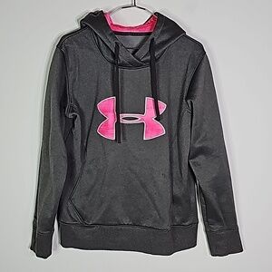Under Armour XS gray and pink storm athletic hoodie